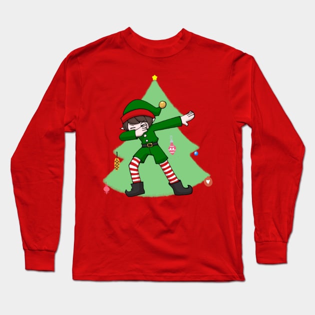 Anime Dabbing Elf Long Sleeve T-Shirt by TonTomDesignz